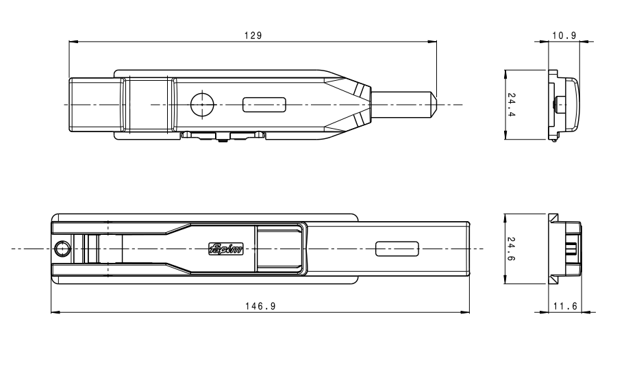Rygiel czołowy wrębowy do PCV FAPIM F55410 czarny