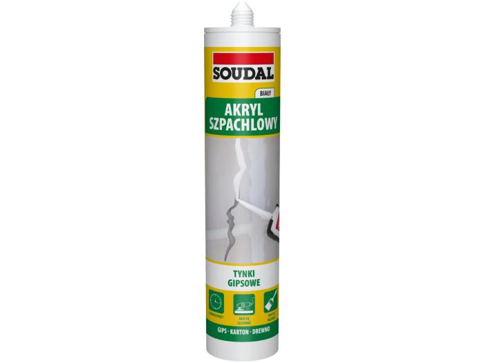 Akryl szpachlowy lekki 280ml SOUDAL biały