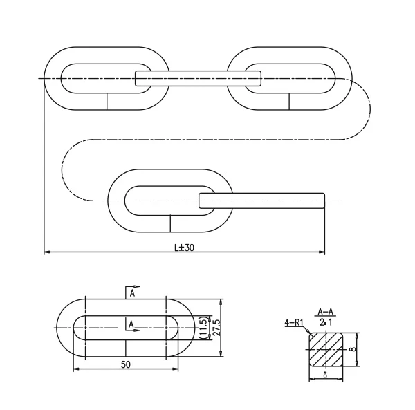 Łańcuch LOB ASSA-ABLOY BL08-900 hartowany rower/motor 8mm
