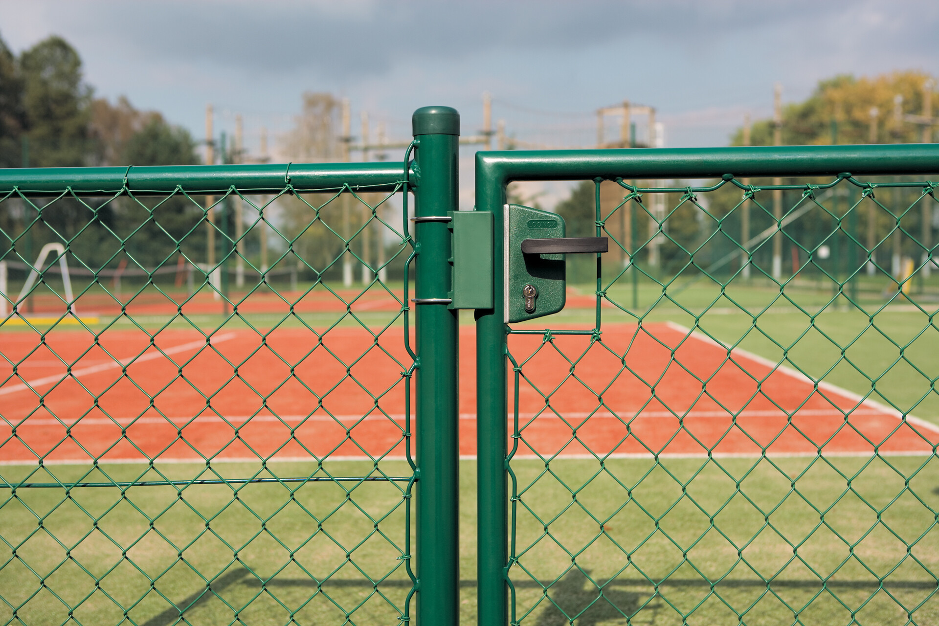 Zamek ogrodowy LOCINOX- LAKZ40P1LVCAP z klamką zielony - obrazek 4