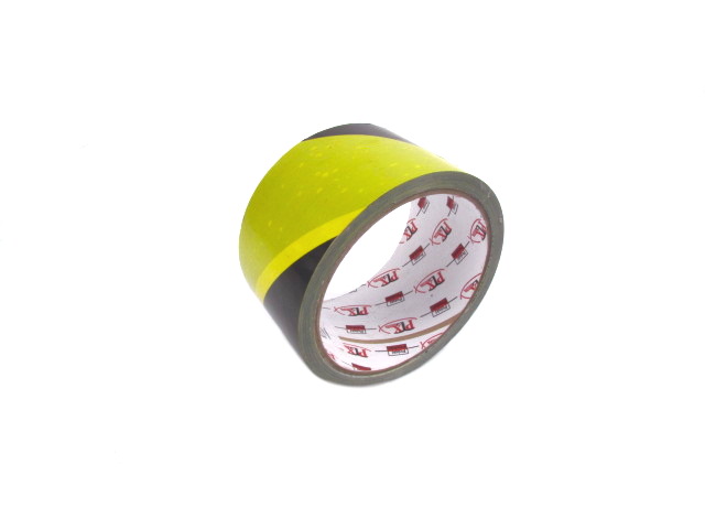 Taśma ostrzegawcza samoprzylepna żółto-czarna 50mm x33mb PLX