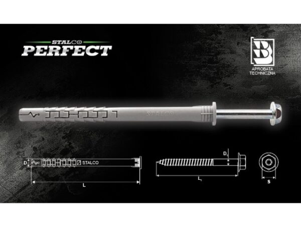 Kołek rozporowy ramowy TXK 10x 80mm STALCO Perfect klucz