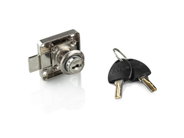 Zamek meblowy kwadratowy ATM ZB-300 S1 pod jeden wzór klucza A020